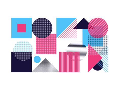 Abstract geometric shapes simple minimal background pattern by Konstantin Mironov on Dribbble