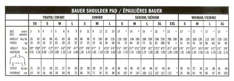 Shoulder Pad Size Chart Football: A Visual Reference of Charts | Chart Master