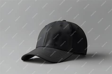 Premium Photo | A black leather hat with a black cap on it.