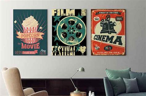 Living Room Wall Decor: 10 Vintage Lifestyle Posters – Inspirations | Essential Home