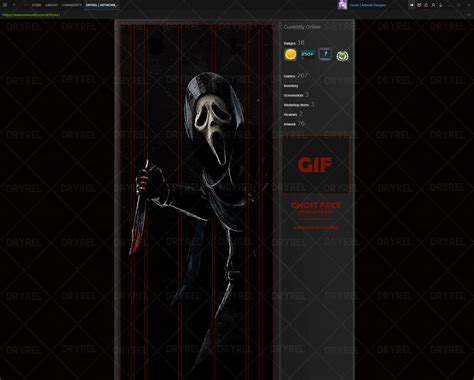 ArtStation - Ghost Face | Animated Steam Artwork