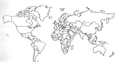 Outline Map World Countries