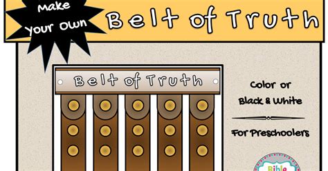 Free Printable Belt Of Truth Craft | Printable Templates Free