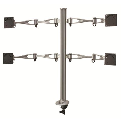 Quad Monitor Stand 2X2 w/ Full Swing Arms