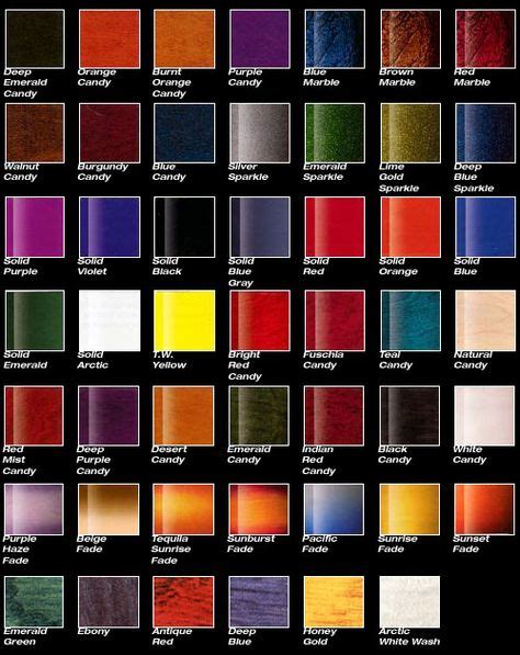 Custom Car Paint Colors Chart