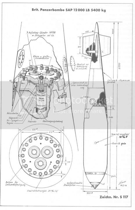 Schematics for Grand Slam Bomb - Aircraft WWII - Britmodeller.com