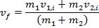 Inelastic Collision Formula