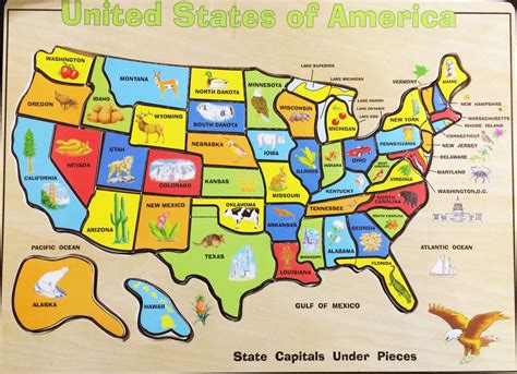 United States Map Puzzle Printable