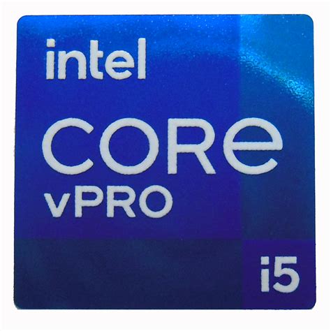 Original Intel Core i5 vPRO Sticker 18 x 18mm / 11/16″ x 11/16″ [1134] – Vath Ventures