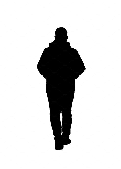 Silhouette Back View Person Walking | Custom-Designed Illustrations ~ Creative Market