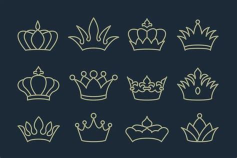 Crown Outline Vector Art, Icons, and Graphics for Free Download