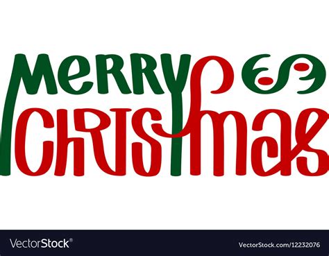 Merry christmas wording Royalty Free Vector Image