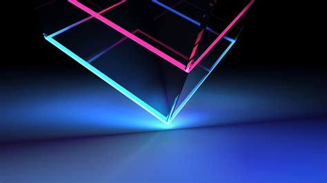 1920x1080 Neon Cube Abstract Shapes 4k Laptop Full HD 1080P ,HD 4k Wallpapers,Images,Backgrounds ...