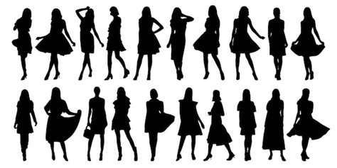 Free Vector | Business woman silhouette fashion girl silhouette