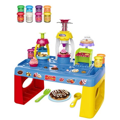 UNIH Playdough Sets for Toddlers Playdough Table with Storage and Dough Tool Molds Kit for Kids ...