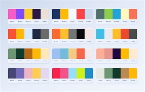 Premium Vector | Pantone colour palette catalog samples in RGB HEX. New fashion color trend ...