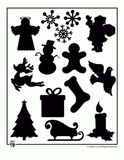 Printable Christmas Templates, Shapes and Silhouettes | Woo! Jr. Kids Activities : Children's ...