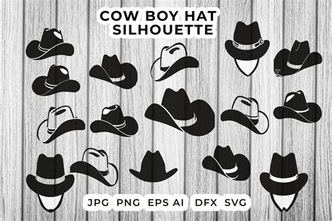 Cowboy Hat Clipart Silhouette Png Svg Graphic by ElenorDesign · Creative Fabrica