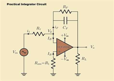 Op Amp Integrator Circuit Design - Circuit Diagram