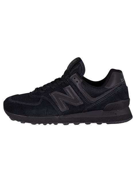 New Balance 574 Core Suede Trainers - Black | Standout