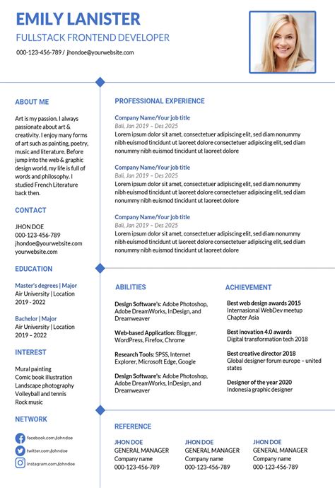 Resume Format In Microsoft Word - Free Printable Template