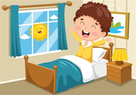 Boy Waking Up 1130664 Vector Art at Vecteezy