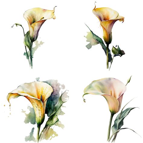 Watercolor Calla Lily Calla Lily Clipart Watercolor Flower - Etsy