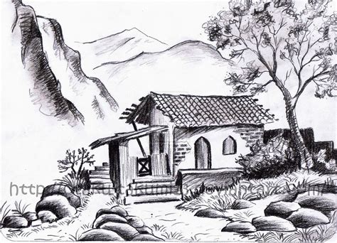 First landscape drawing by Jibari-chan on deviantART | Semplici dipinti acrilici, Bellissimi ...