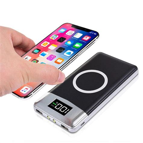 30000mah Powerbank Wireless Charger Fast Charge Power Bank Portable High Capacity Compact ...