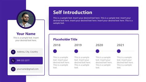 Creative Self Introduction Slide Template for PowerPoint - SlideModel