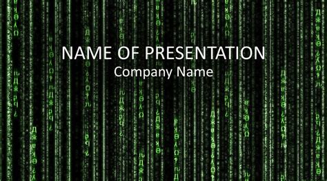 Matrix Code PowerPoint Template - Templateswise.com