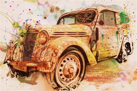 Vintage Car Wall Art Printable Classic Graphic by Topstar · Creative Fabrica