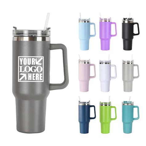 40oz Insulated Tumbler With Handle and Straw - Miss Promotion