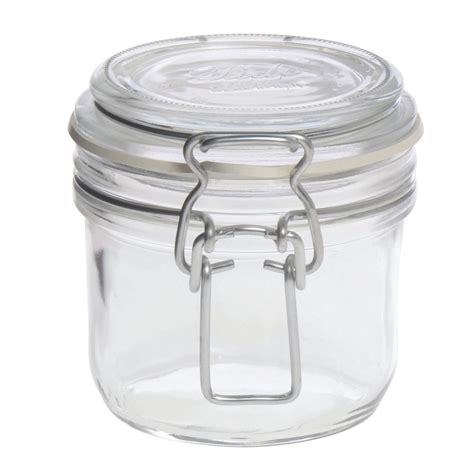 Steelite 7.75 oz Clear Glass Fido Jar With Clamp Lid