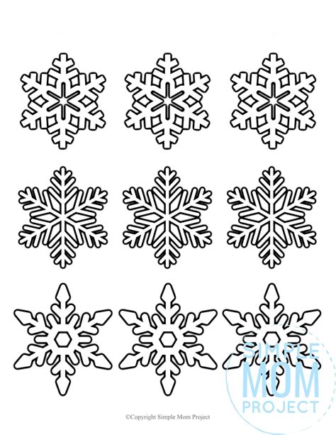 Free Printable Small Snowflake Templates - Simple Mom Project