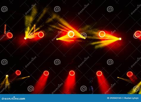 Colorful Concert Lights on Empty Stage Stock Image - Image of hall, entertainment: 292043165