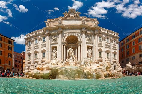 Trevi Fountain or Fontana di Trevi in Rome, Italy | High-Quality Architecture Stock Photos ...