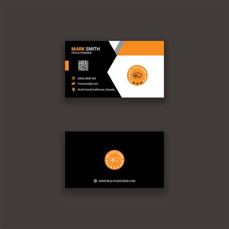 Food Business Card Template - MasterBundles