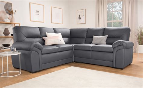 Bromley Grey Leather Corner Sofa | Furniture Choice Sofa Furniture, Online Furniture, Living ...