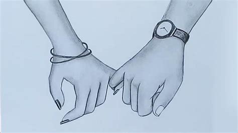 Holding Hands pencil sketch || Valentine's Day special | How to draw hands, Holding hands ...