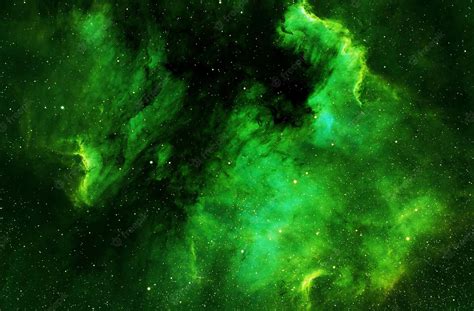 Download Green Galaxy With Black Stars Wallpaper | Wallpapers.com