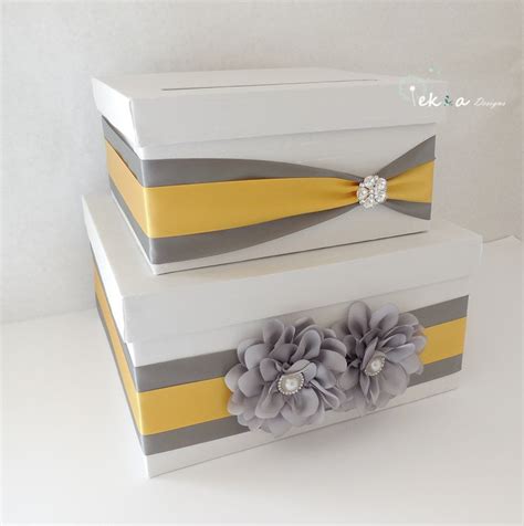 Wedding Gift Card Box / Wedding Card Box / Wedding Money Box / Wedding Card Holder / 2 Tier ...