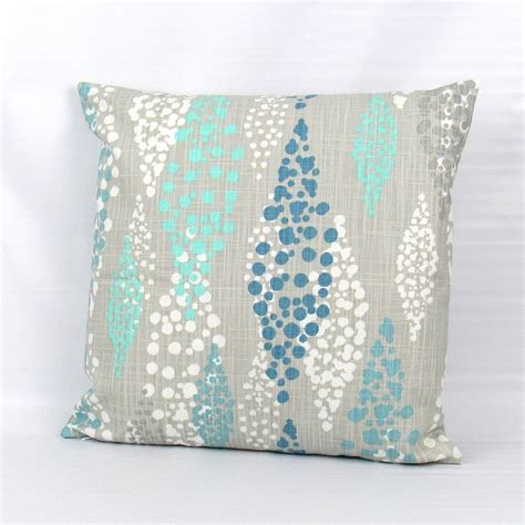 Aqua Pillow Cover Blue Gray Pillow Aqua Pillow Aqua Throw - Etsy