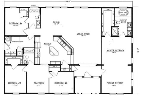 Unique Four Bedroom Three Bath House Plans - New Home Plans Design