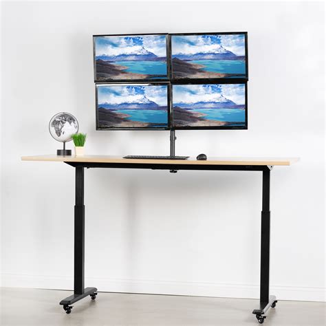 Quad LCD Monitor Fully Adjustable Desk Mount Stand | For 4 Screens 17" to 32" | eBay