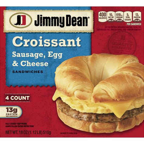 Jimmy Dean Sausage Egg Cheese Croissant 18 Oz - GJ Curbside