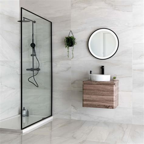 Marble Tile Floor Bathroom