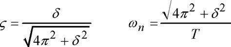 Damping Ratio And Natural Frequency Formula - Coremymages