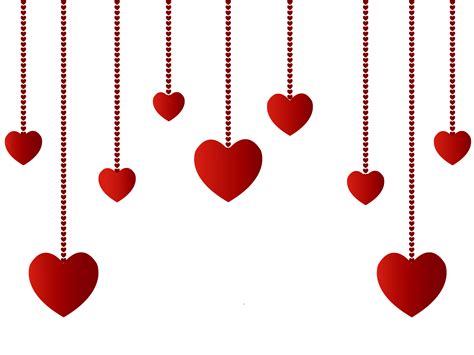 Hanging Hearts Decoration PNG Picture | Gallery Yopriceville - High-Quality Images and ...