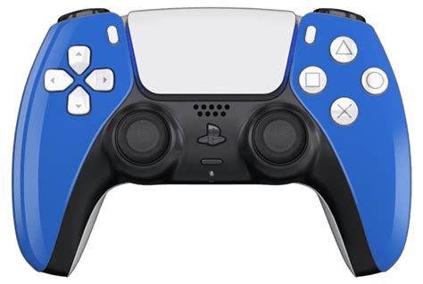 TCP Blue PS5 Controller with White Buttons, Touchpad and Back Shell - The Controller People